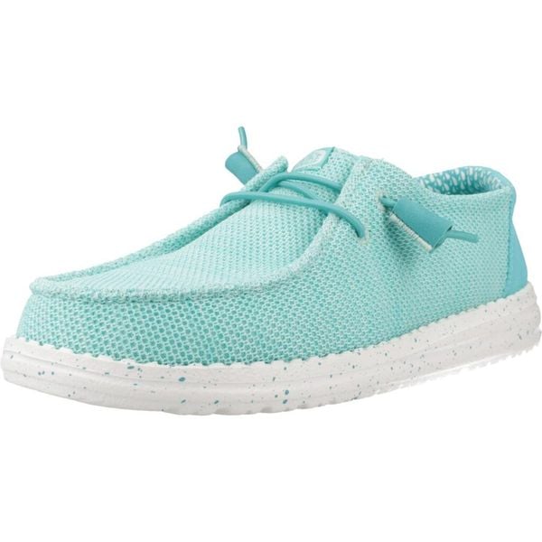 Buty HEY DUDE WENDY STRETCH MESH CERAMIC Niebieski. Niebieskie obuwie sportowe damskie SENZA MARCA, bez wzorów, z meshu, na fitness i siłownię. Za 219.99 zł.
