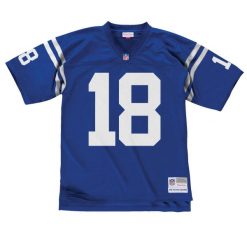 Koszulka Nfl Indianapolis Colts Peyton Manning. Niebieskie koszulki sportowe męskie Mitchell & Ness, bez wzorów, bez kołnierzyka, bez ramiączek, do piłki nożnej. Za 676.50 zł.