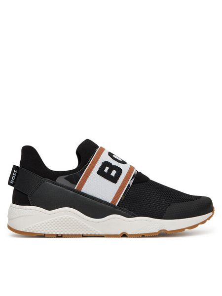 BOSS Sneakersy J51645 S Czarny. Czarne buty sportowe chłopięce Boss, bez wzorów, z materiału, bez zapięcia. Za 369.99 zł.