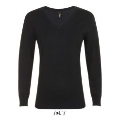 Sweter damski Sol's Glory. Czarne swetry damskie SOL'S, na zimę, m, bez wzorów, z materiału, eleganckie, bez kołnierzyka, bez ramiączek, bez kaptura. Za 194.50 zł.