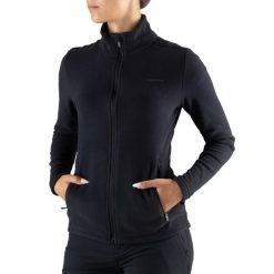 Bluza techniczna damska Viking Tesero Lady, polar. Czarne bluzy sportowe damskie Viking, xs, bez wzorów, z polaru, bez kaptura, trekkingowe. Za 224.00 zł.