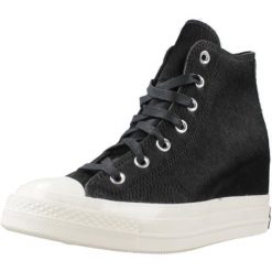 Buty CONVERSE CHUCK TAYLOR ALL STAR 70 WEDGE Czarny. Czarne trampki i tenisówki damskie Converse, bez wzorów, ze skóry, retro, bez zapięcia. Za 521.99 zł.