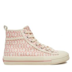 Trampki Guess. Czerwone trampki i tenisówki damskie Guess, z aplikacjami, bez zapięcia. Za 259.99 zł.