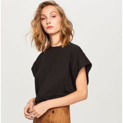Gładka bluzka - Czarny. Bluzki damskie marki Reserved. Za 49.99 zł.