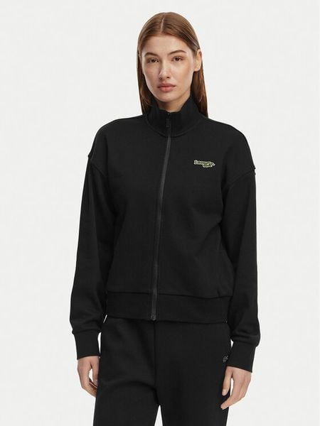Lacoste Bluza SF0040 Czarny Relaxed Fit. Czarne bluzy damskie Lacoste, bez wzorów, bez kaptura. Za 649.99 zł.