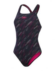 Strój pływacki jednoczęściowy damski Speedo HyperBoom Allover Medalist. Czarne kostiumy jednoczęściowe damskie Speedo, bez wzorów, z materiału, klasyczne, na fitness i siłownię. Za 232.40 zł.