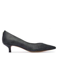 Czółenka Guess. Szare czółenka damskie Guess, z aplikacjami, bez obcasa, bez zapięcia. Za 584.99 zł.