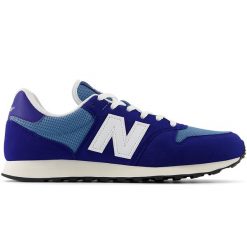 Buty męskie New Balance GM500LCL – niebieskie. Niebieskie buty sportowe męskie New Balance, z gumy, bez zapięcia. Za 169.99 zł.