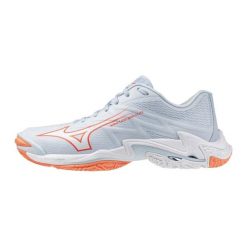 Buty do siatkówki damskie Mizuno Wave Lightning Elite. Białe obuwie sportowe damskie Mizuno, bez wzorów, z materiału, na fitness i siłownię, mizuno wave. Za 519.99 zł.