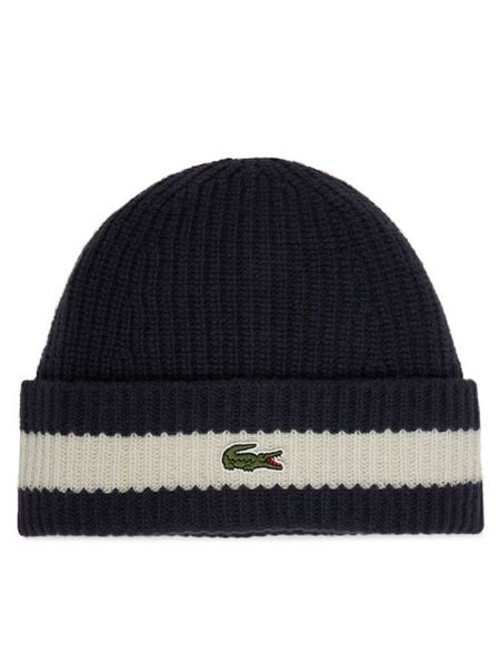 Lacoste Czapka RB9883 Granatowy. Niebieskie czapki i kapelusze damskie Lacoste, na zimę, bez wzorów. Za 284.99 zł.