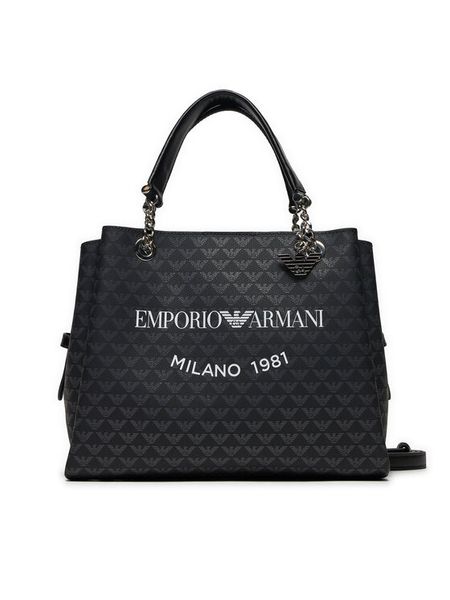 Emporio Armani Torebka Y3D159 YWS0E 86284 Czarny. Czarne torebki do ręki damskie Emporio Armani, bez wzorów, ze skóry, bez dodatków. Za 789.99 zł.