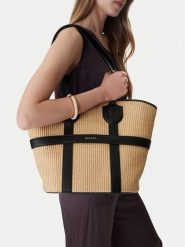 Badura Torebka EO-UMAI-LDA-8628 Beżowy. Brązowe torebki do ręki damskie Badura, bez wzorów, z materiału, bez dodatków. Za 279.99 zł.