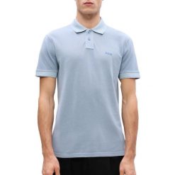 HUGO BOSS 50507813HB Niebieski. Niebieskie koszulki polo męskie Hugo Boss, m, bez wzorów, z tkaniny, bez ramiączek. Za 293.99 zł.