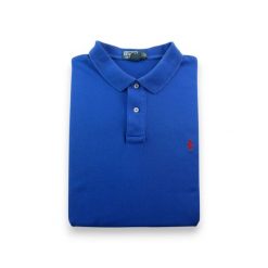 Second life - Polo Ralph Lauren koszulka męska z krótkim rękawem - Jak nowy. Niebieskie koszulki polo męskie Ralph Lauren, m, bez wzorów, klasyczne, bez ramiączek. Za 127.76 zł.
