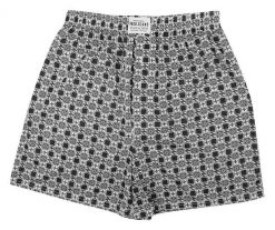 Bokserki Luźne, Czarno-Białe, 100% Bawełna, Majtki z Rozporkiem na Guziki, Męskie -Pako Jeans. Białe bokserki męskie Pako Jeans, m, bez wzorów, z bawełny. Za 33.00 zł.
