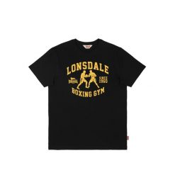 Bawełniana koszulka Lonsdale Thewles. Czarne koszulki sportowe męskie Lonsdale, xl, bez wzorów, z bawełny, bez kołnierzyka, bez ramiączek, na fitness i siłownię. Za 137.50 zł.