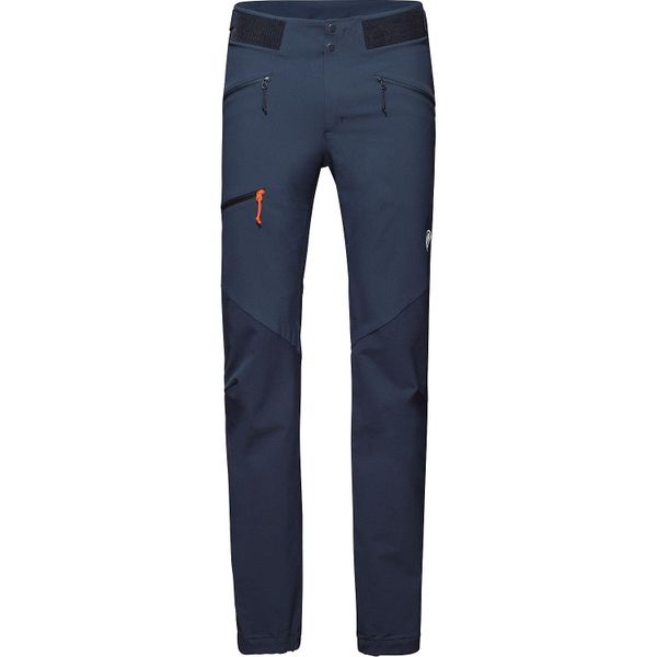 Spodnie softshell męskie Mammut Courmayeur SO Pants. Niebieskie spodnie sportowe męskie Mammut, l, bez wzorów, z softshellu, trekkingowe. Za 772.35 zł.