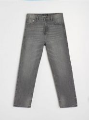 Jeansy loose fit z elektem sprania - szary. Szare jeansy męskie Sinsay. Za 59.99 zł.