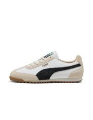 Buty sportowe unisex Puma Arizona Retro skórzane. Białe obuwie sportowe damskie Puma, bez wzorów, z gumy, trekkingowe. Za 239.00 zł.