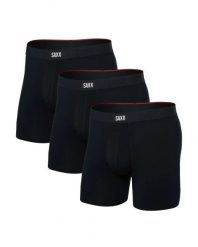 Bokserki męskie - Vibe Xtra Soft Comfort 3-pak - Czarny. Czarne bokserki męskie Saxx, m, bez wzorów, z materiału. Za 398.40 zł.