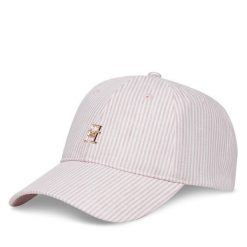 Czapka z daszkiem Tommy Hilfiger. Czerwone czapki i kapelusze damskie Tommy Hilfiger, bez wzorów. Za 119.99 zł.
