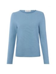 Marc O'Polo Sweter z dzianiny Kobiety Bawełna niebieski, L. Niebieskie swetry damskie Marc O'Polo, l, bez wzorów, z bawełny, eleganckie, bez kołnierzyka, bez ramiączek, bez kaptura. Za 349.95 zł.