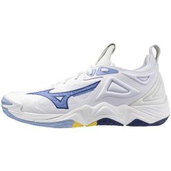 Buty halowe Mizuno Wave Momentum. Białe buty sportowe męskie Mizuno, z syntetyku, bez zapięcia, do piłki ręcznej, mizuno wave. W wyprzedaży za 681.40 zł.