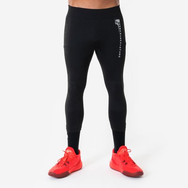 Legginsy koszykarskie 3/4 NBA męskie Tight 900. Brązowe legginsy sportowe męskie TARMAK, l, bez wzorów, z elastanu, do koszykówki. Za 109.99 zł.