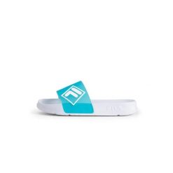 Klapki damskie Fila Morro Bay Lugo. Białe klapki damskie Fila, bez wzorów, z materiału, eleganckie, bez obcasa. Za 118.50 zł.