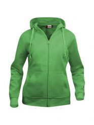 Clique Basic Hoody Full Zip Women – damska bluza z kapturem apple green. Zielone bluzy damskie CLIQUE, l, bez wzorów, z bawełny, z kapturem. Za 187.61 zł.