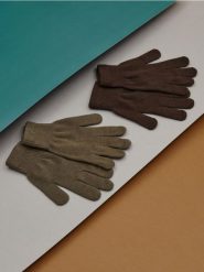 Rękawiczki 2 pack - brązowy. Brązowe rękawiczki męskie Sinsay, bez wzorów. Za 7.99 zł.