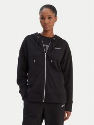 DKNY Sport Bluza DP6J9665 Czarny Regular Fit. Czarne bluzy damskie DKNY Sport, m, bez wzorów, z bawełny, bez kaptura. Za 349.99 zł.