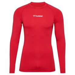 Koszulka z długim rękawem sportowa Hummel BL PERFORMANCE TEE 22551. Czerwone bluzy męskie Hummel, m, bez wzorów, bez kołnierzyka, bez ramiączek, do koszykówki. Za 134.00 zł.