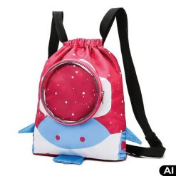 Plecak worek treningowy na basen juniorski sportowy Aqua-Sport Space Alien. Białe torby i plecaki dziecięce AQUA-SPORT, z materiału, duże. Za 30.99 zł.
