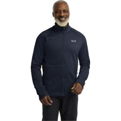 Bluza trekkingowa męska Jack Wolfskin Peak District Full Zip. Niebieskie bluzy męskie Jack Wolfskin, m, bez wzorów, bez kaptura, trekkingowe. Za 319.99 zł.