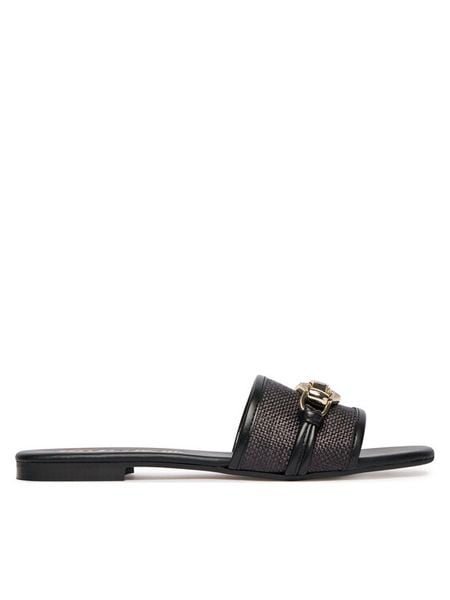 Just Cavalli Klapki 80RA3S81 ZSE61 Czarny. Czarne klapki damskie Just Cavalli, bez wzorów, ze skóry, bez obcasa. Za 679.99 zł.
