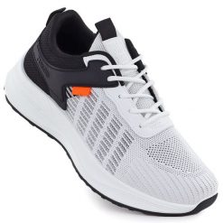 Półbuty sportowe męskie sneakersy białe Big Star RR174245. Białe buty sportowe męskie Big Star, z tkaniny, retro, bez zapięcia. Za 199.99 zł.