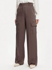 Marella Spodnie materiałowe Khat 2413131131 Brązowy Relaxed Fit. Brązowe spodnie materiałowe damskie Marella, bez wzorów, z materiału. Za 919.99 zł.
