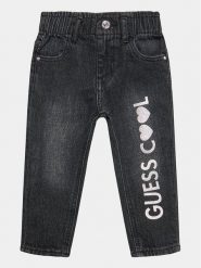 Guess Jeansy K3YA05 D52W0 Czarny Relaxed Fit. Czarne jeansy dla dziewczynek Guess, z bawełny. Za 239.99 zł.
