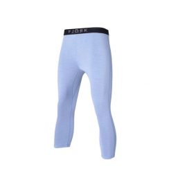 Damskie legginsy termoaktywne 3/4 100% wełna merynosów - Bjork 210. Niebieskie bielizna termoaktywna damska FJORK MERINO, bez wzorów, z wełny, bez ramiączek. Za 479.00 zł.