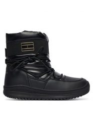 Tommy Hilfiger Śniegowce Snow Boot T3A5-34052-1474 D Czarny. Czarne buty zimowe dziewczęce Tommy Hilfiger, z materiału, bez zapięcia. Za 519.99 zł.