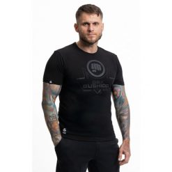 T-Shirt bawełniany Premium z logo DBX Bushido. Czarne t-shirty męskie DBX BUSHIDO, bez wzorów, z bawełny, bez kołnierzyka. Za 109.99 zł.