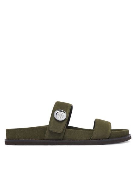 Tory Burch Klapki 183266 Zielony. Zielone klapki damskie Tory Burch, bez wzorów, bez obcasa. Za 1,649.00 zł.