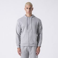ICONIC KURTKA Z KAPTUREM I PELNYM ZAMKIEM BLYSKAWICZNYM SIWY MELANZ BAWELNA, POL. Szare kurtki męskie Everlast, l, bez wzorów, z bawełny, klasyczne, z kapturem. Za 259.90 zł.