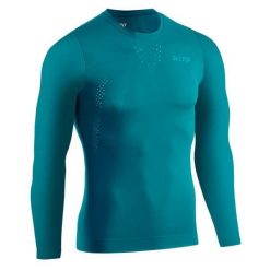 Koszulka do biegania Ultralight z długim rękawem CEP męska. Niebieskie koszulki sportowe męskie CEP, m, bez wzorów, bez kołnierzyka, bez ramiączek, do biegania. Za 219.00 zł.