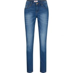 Dżinsy ze stretchem SKINNY, mid waist. Niebieskie jeansy damskie bonprix. Za 77.99 zł.