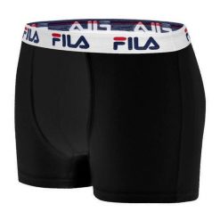 Męskie bokserki Fila czarne L - Oddychające i wygodne. Czarne bokserki męskie Fila, l, bez wzorów, z bawełny. Za 131.99 zł.