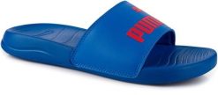 Klapki sportowe damskie na basen niebieskie PUMA POPCAT. Czerwone klapki damskie Puma, bez wzorów, z gumy, sportowe, bez obcasa. Za 59.00 zł.