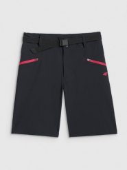 4F Spodenki trekkingowe szybkoschnące damskie - czarne XS. Czarne szorty damskie 4f, na lato, l, bez wzorów, ze skóry, wizytowe, z podwyższonym stanem. Za 179.99 zł.