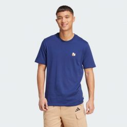 Koszulka Dog Hoop Patch Graphic Tee. Białe buty sportowe męskie Adidas, z bawełny, bez zapięcia, na fitness i siłownię. Za 129.00 zł.